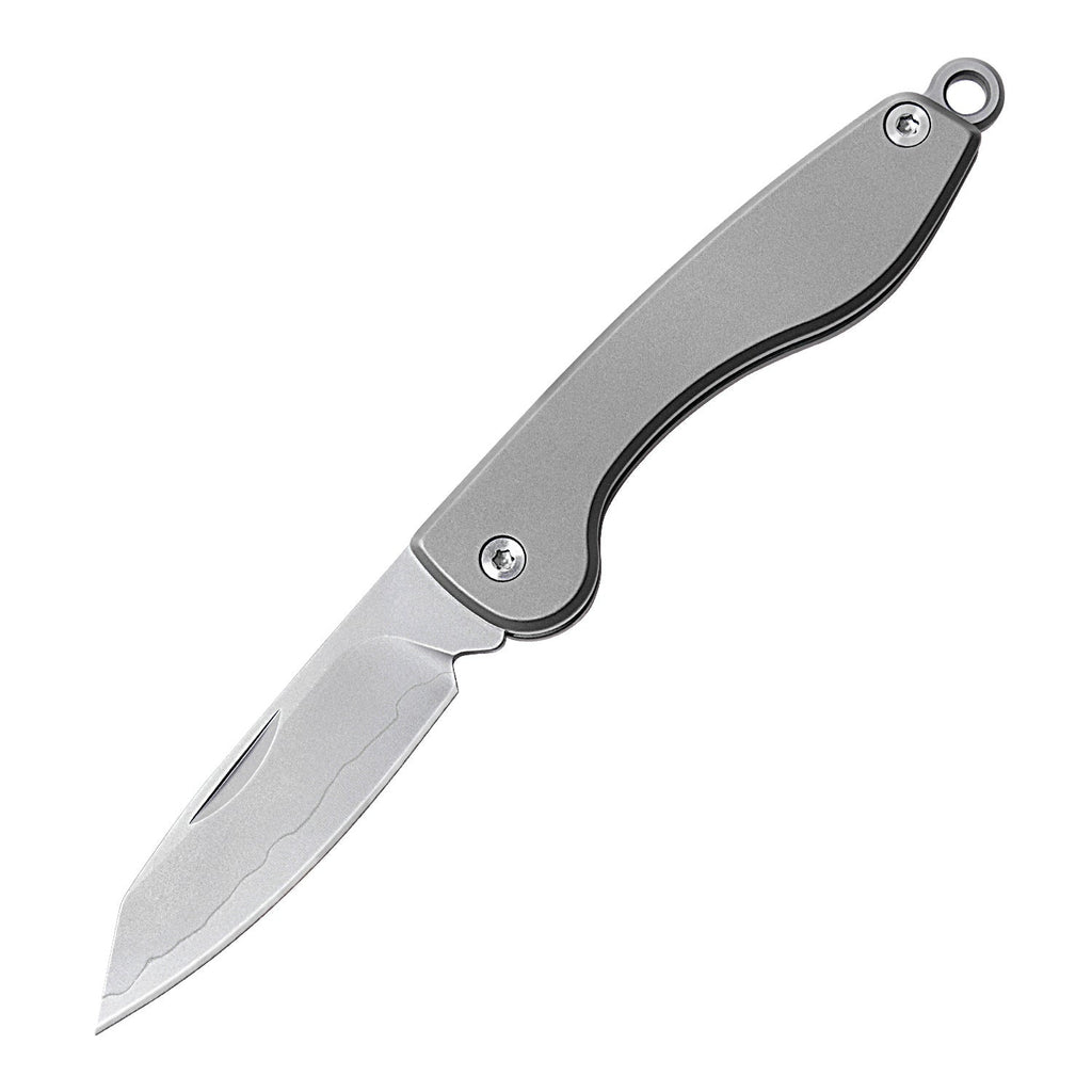 Mini Folding Titanium Utility Knife Portable Pocket Knife Camping Food Processing Food Construction Repair Outdoor Equipment Keychain Mouth