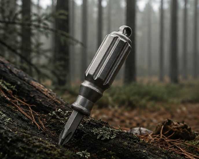 Titanium Mini-schroevendraaier  - Compact EDC Pocket Tool - Outdoor Survival Gear & Everyday Carry Multi-Tool