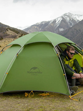 Buiten kamperen en bergbeklimmen dubbele tent voor regenstormbescherming