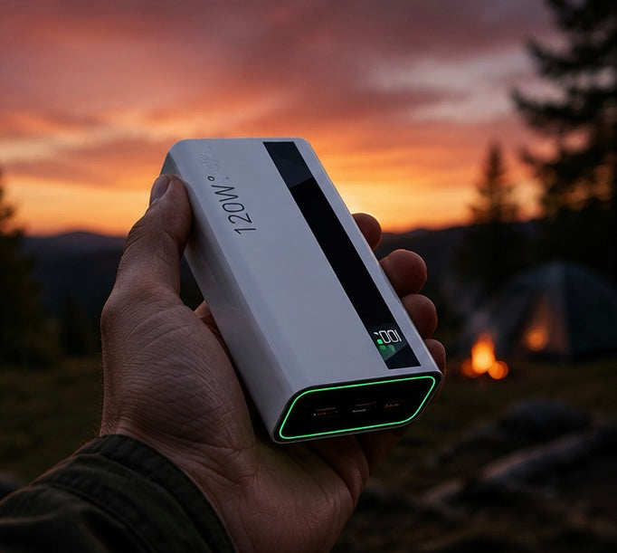 500.000mAh Powerbank met 120W snelladen, grote capaciteit, PD 20W, geschikt voor alle mobiele telefoons, lange gebruiksduur.
