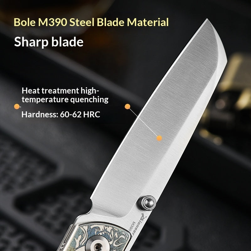 EDC Alloy Folding knife.TC4 High-hardheid.  Fijn zakmes om bij je te hebben voor het kleinere werk.