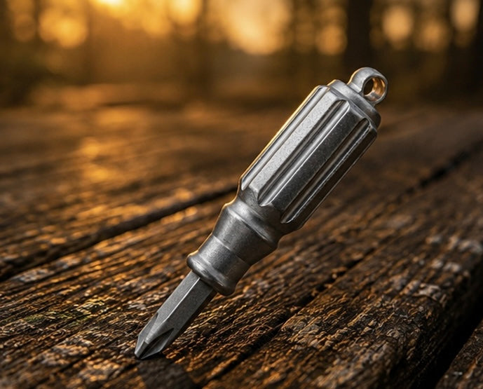 Titanium Mini-schroevendraaier  - Compact EDC Pocket Tool - Outdoor Survival Gear & Everyday Carry Multi-Tool