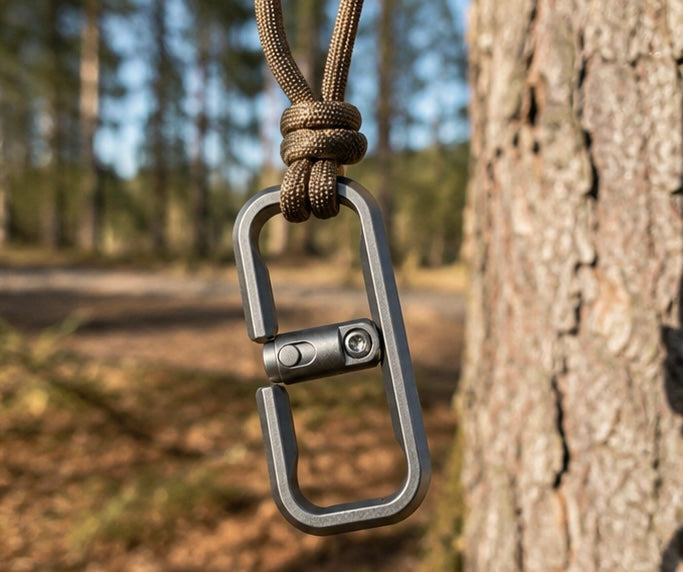EDC Tool  Titanium Keychain/karabijn