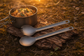 Camping bestek titanium spork en lepel – lichtgewicht outdoor EDC gear
