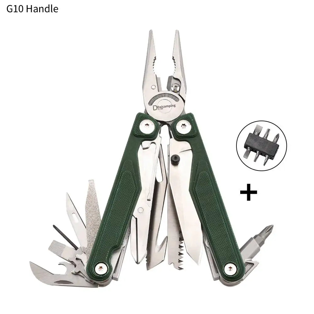 EDC-multitool Daicamping DL7 Titanium G10 roestvrijstalen handgreep.