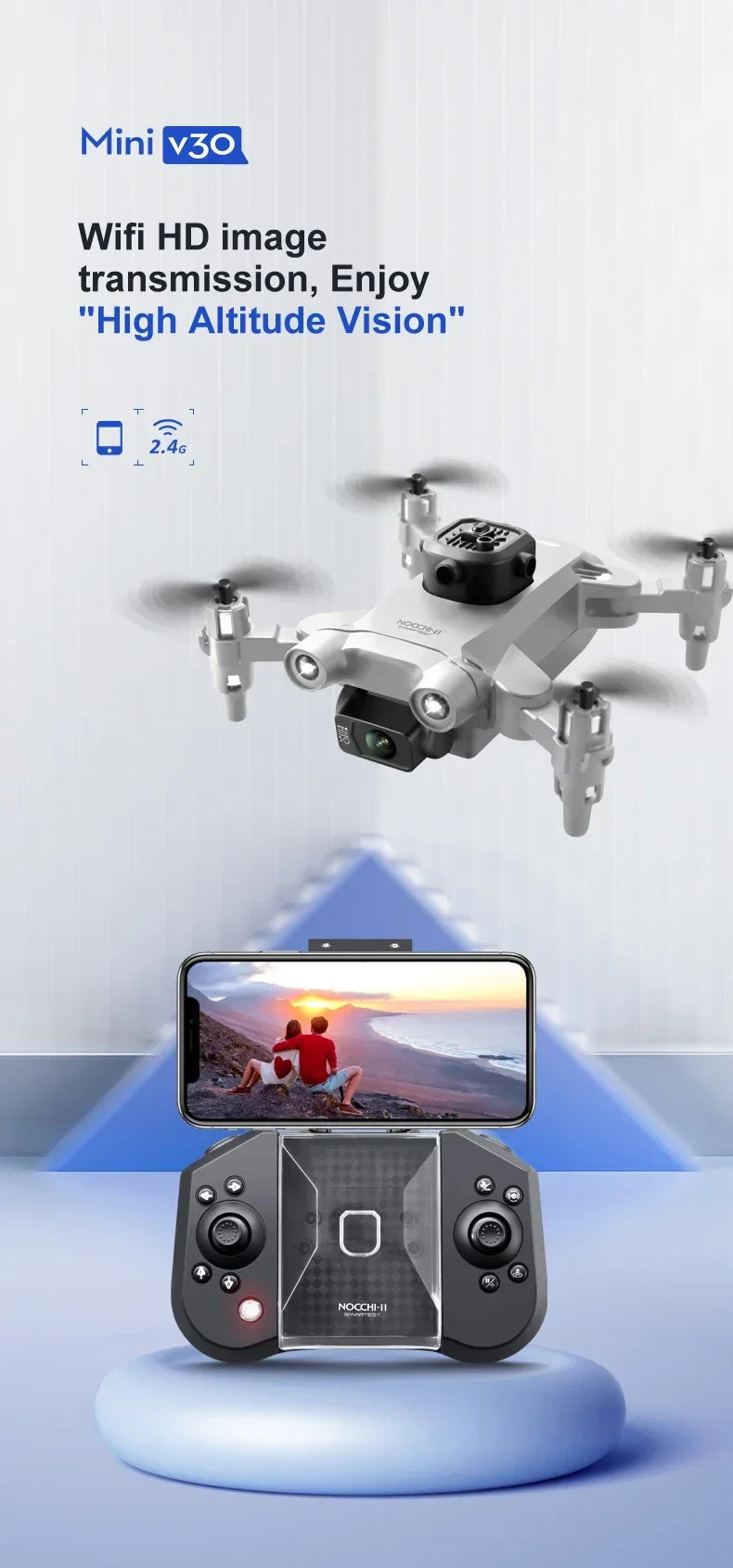 Lenovo Mini Drone V30 8K Luchtfoto's HD Professionele RC Drone's