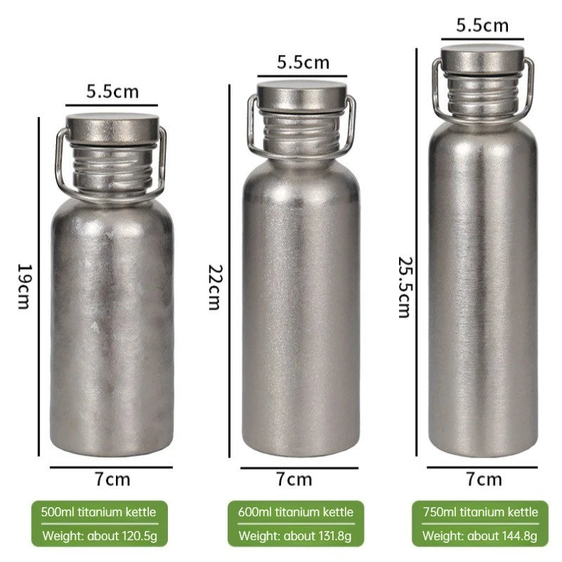 Pure titanium waterfles