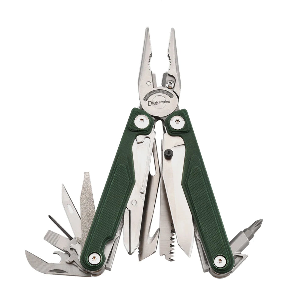 EDC-multitool Daicamping DL7 Titanium G10 roestvrijstalen handgreep.