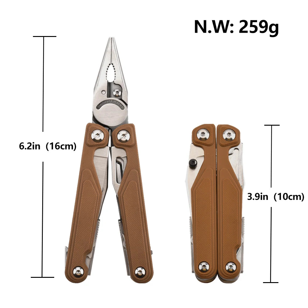 EDC-multitool Daicamping DL7 Titanium G10 roestvrijstalen handgreep.